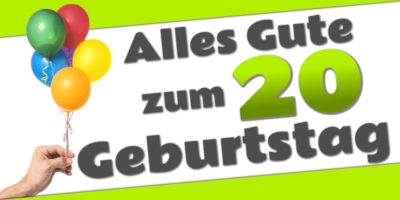 20 Jahre Geburtstagsbanner drucken